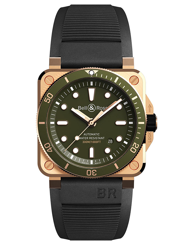 bell & ross diver green bronze