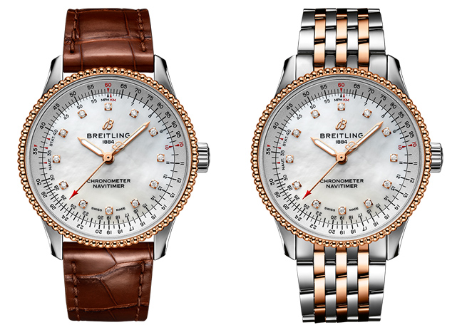 The 7 exclusive journal Breitling Navitimer Automatic 35 : pour les femmes  en quête d'élégance