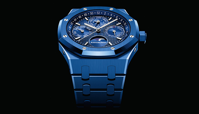 Royal Oak Quantième Perpétuel céramique bleue