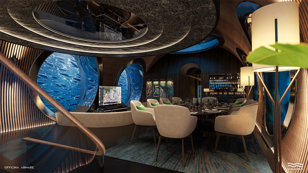 Voici l'aménagement intérieur du sousmarin Nautilus Yacht — free download