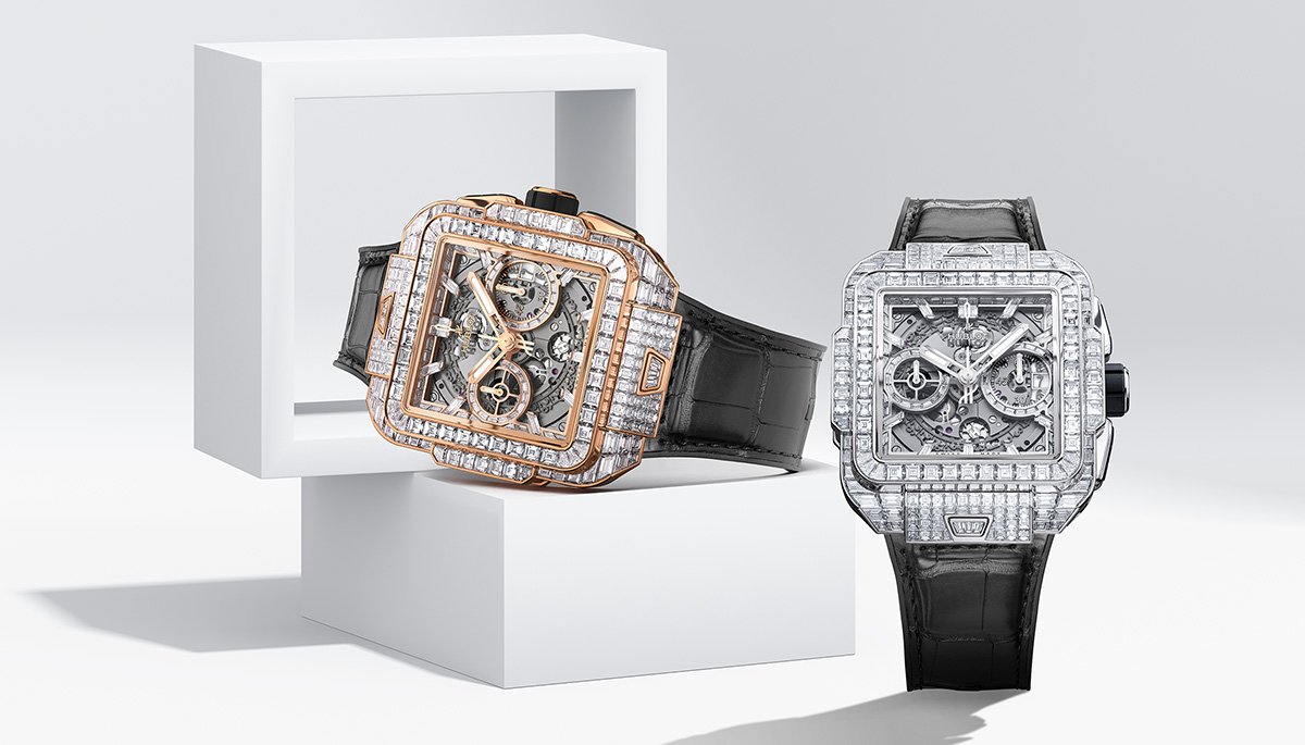 Les très exclusives Hublot Square Bang Unico serties de diamants