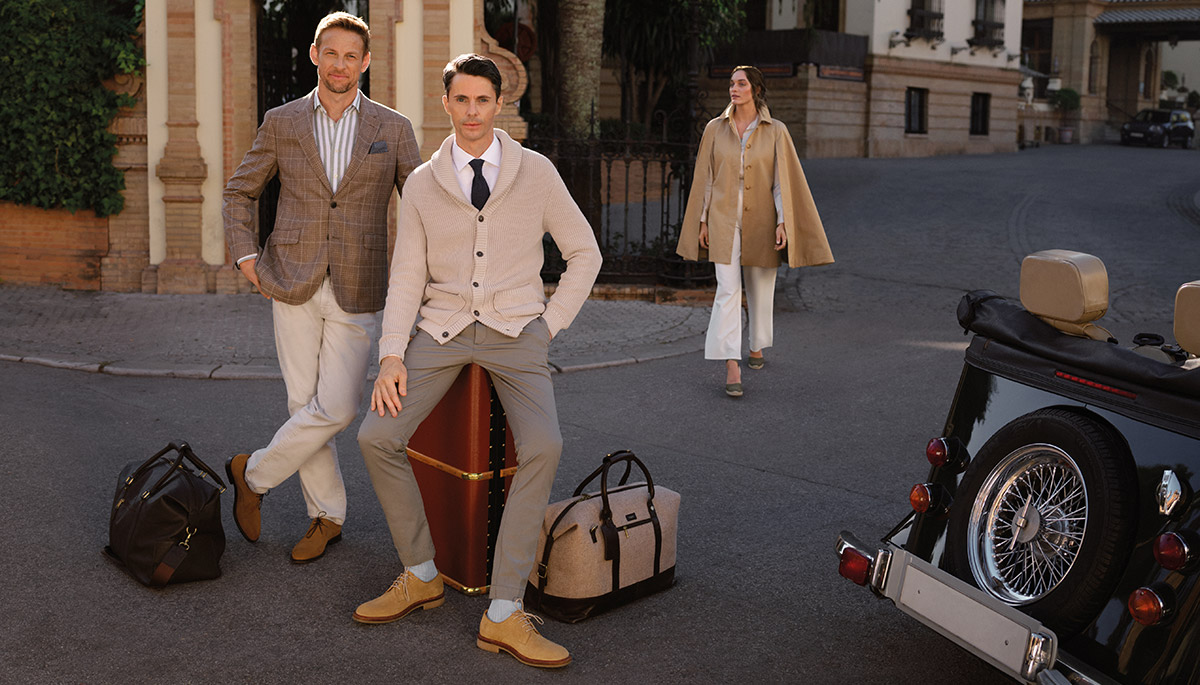 Hackett London avec Jenson Button et Matthew Goode