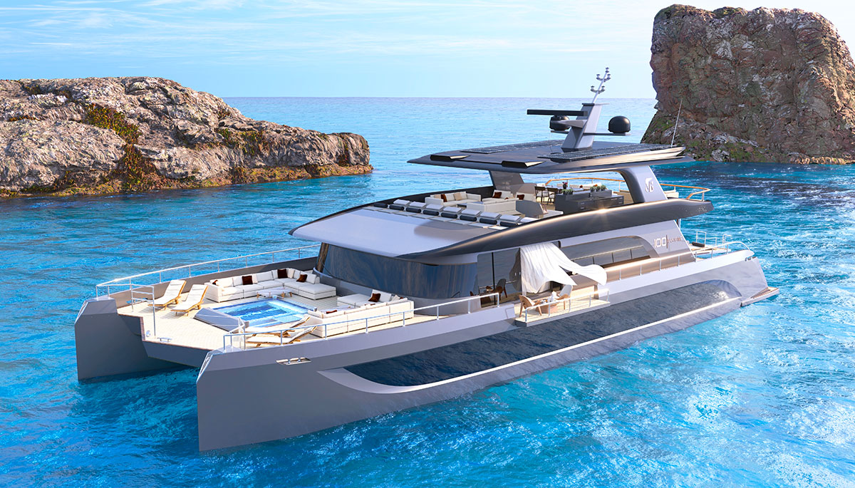 VisionF 100 : Le nouveau catamaran en kevlar de chez VisionF Yachts